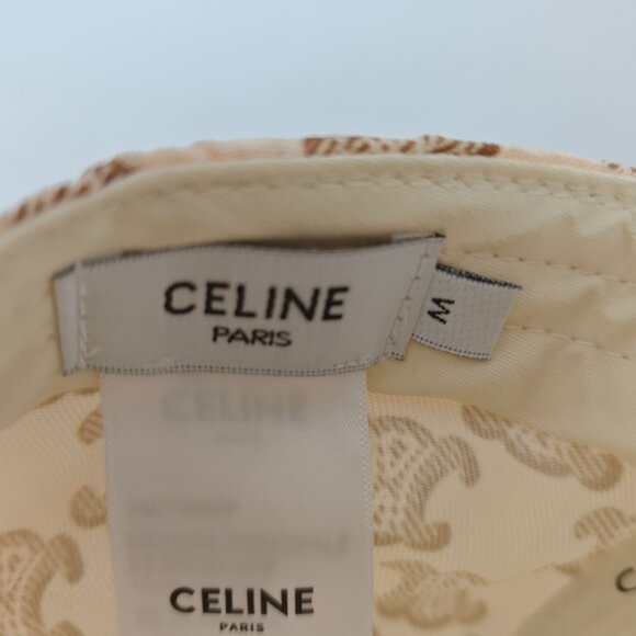 CELINE Women\'s Cream and Tan Hat main image 5